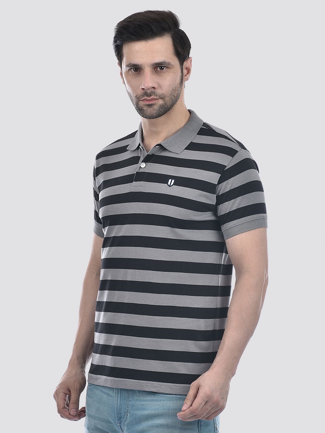 Numero Uno Men Sustainable Striped Polo T-Shirt